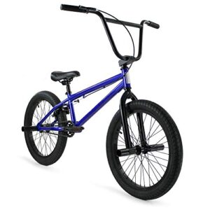 elite bmx bicycle 20” & 16" freestyle bike - stealth and peewee model (stealth blue, 20")