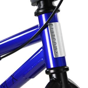 Elite BMX Bicycle 20” & 16" Freestyle Bike - Stealth and Peewee Model (Stealth Blue, 20")