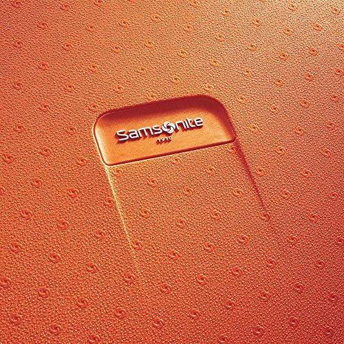 Samsonite 40859-2525 F'Lite GT 31 Inch Spinner Zipperless Suitcase - Orange Bundle w/Deco Gear Luggage Accessory Kit (10 Item)