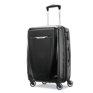 samsonite winfield 3 dlx hardside luggage with spinners, carry-on 20-inch, black
