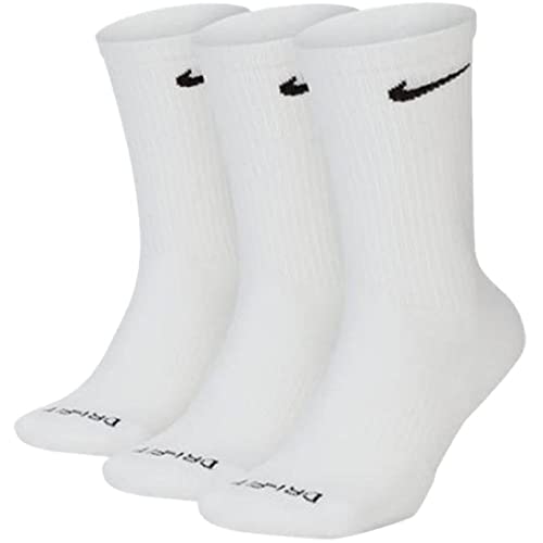 Nike Everyday Plus Cushion Crew Socks 3-Pair Pack White/Black XL (US Men's Shoe 12-15)