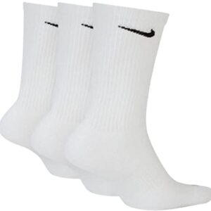 Nike Everyday Plus Cushion Crew Socks 3-Pair Pack White/Black XL (US Men's Shoe 12-15)