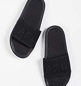 APL: Athletic Propulsion Labs Women's Big Logo TechLoom Slide Sandals, Black, 8 Medium US