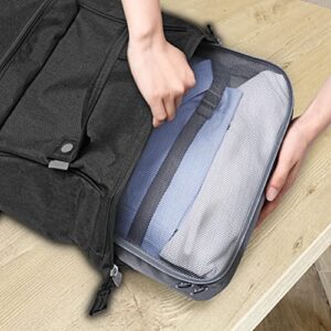 Packing Cubes For Travel, VAGREEZ 7 Pcs Luggage Suitcase Packing Organizers Bags Set with Toiletry Bag Laundry Bag (Grey1)