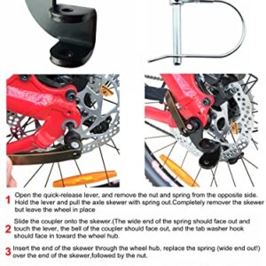 ODIER Steel Hitch for Burley Bike Trailer for Kids 12.2 MM Compatible with Burley Bee Bike Trailer and Old Models Work with Disc Brake