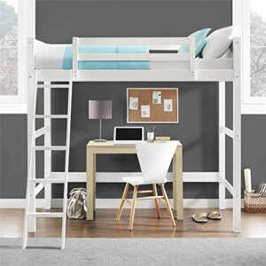 dhp wood loft style bunk bed, twin