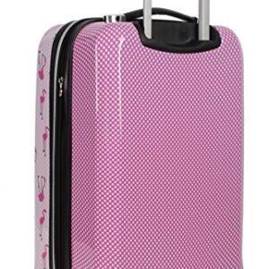 Betsey Johnson Designer 20 Inch Carry On - Expandable (ABS + PC) Hardside Luggage - Lightweight Durable Suitcase With 8-Rolling Spinner Wheels for Women (20in, Flamingo Strut)