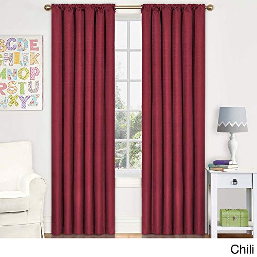 ECLIPSE Kendall Modern Blackout Thermal Rod Pocket Window Curtain for Bedroom or Living Room (1 Panel), 42" x 84", Charcoal, 1 Panel