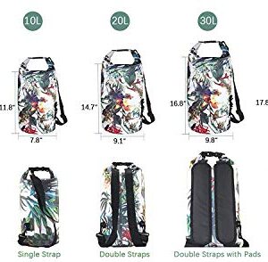 OMGear Waterproof Dry Bag Backpack Waterproof Phone Pouch 40L/30L/20L/10L/5L Floating Dry Sack For Kayaking Boating Sailing Canoeing Rafting Hiking Camping Outdoors Activities (camouflage1, 20L)