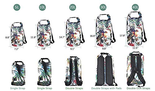 OMGear Waterproof Dry Bag Backpack Waterproof Phone Pouch 40L/30L/20L/10L/5L Floating Dry Sack For Kayaking Boating Sailing Canoeing Rafting Hiking Camping Outdoors Activities (camouflage1, 20L)