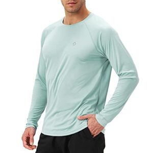 naviskin men's sun protection upf 50+ uv outdoor long sleeve shirts light green size xl