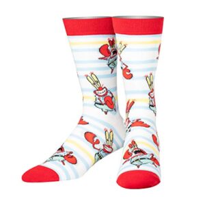 cool socks nickelodeon cartoon mr. krabs, funny crew, men's women's, fun prints