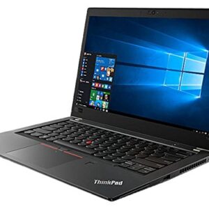 Lenovo ThinkPad T480s Windows 10 Pro Laptop - Intel Core i7-8650U, 16GB RAM, 500GB SSD, 14" IPS FHD (1920x1080) Matte Display, Fingerprint Reader, Black Color
