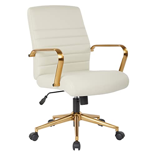 OSP Home Furnishings Baldwin Office Chair, Cream