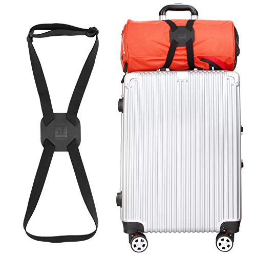 Luggage Straps Bag Bungees for Add a Bag Easy to Travel Suitcase Elastic Strap Belt (Black) …