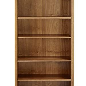 Camaflexi Shaker Style 6 Shelf Bookcase / Solid Wood / 72 inch Tall / Adjustable Shelving / Closed Back / Display Bookshelf for Living Room, Bedroom, Home and Office, Cherry