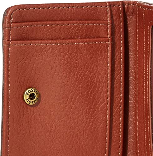 Fossil Women's Logan Leather Wallet RFID Blocking Small Bifold, Brown (Model: SL7829200)