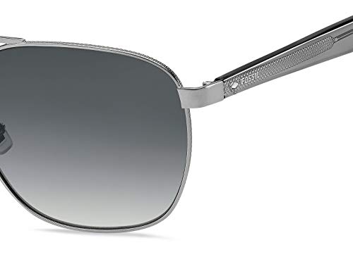 Fossil Men's FOS 2081/S Pilot Sunglasses, Matte Ruthenium, 57mm, 17mm