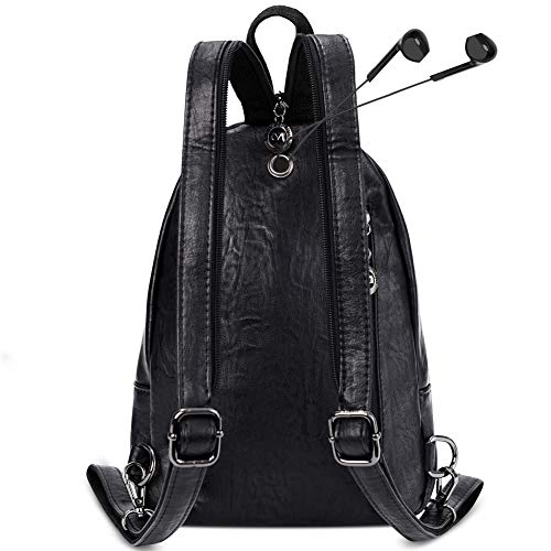 FANCELINE Small Backpack Purse for Women Fashion PU Leather Backpack Convertible Ladies Sling Bag