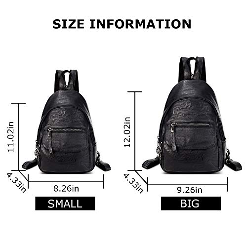 FANCELINE Small Backpack Purse for Women Fashion PU Leather Backpack Convertible Ladies Sling Bag