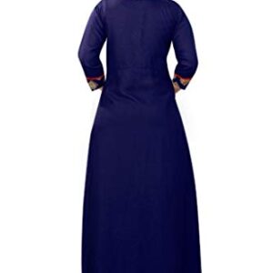 ziya Rayon Long Women Dress Printed Kurti Women Formal & Party Wear 96 (40), Blue