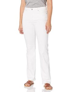 nydj womens barbara boot-cut jeans, optic white, 12 us