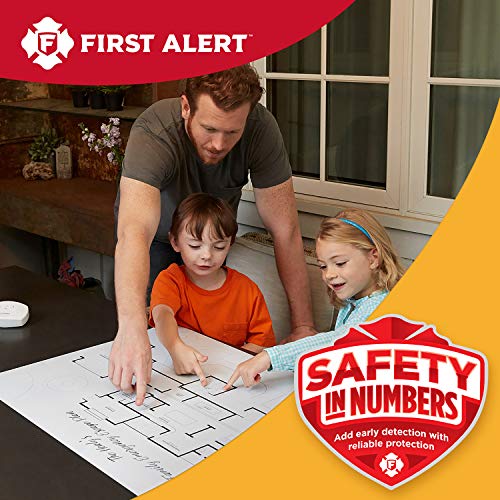 First Alert BRK SC9120B Hardwired Smoke and Carbon Monoxide Alarm with Battery Backup with Home Fire Extinguisher, Red