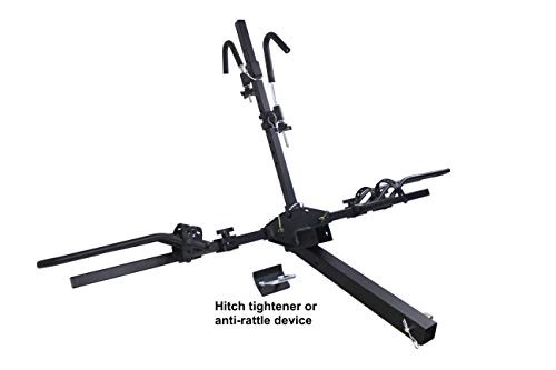 MaxxHaul 50027 Hitch Mount Bike Rack Platform Style 2-Bike Rack for Cars Trucks SUVs Minivans with Hitch Tightener