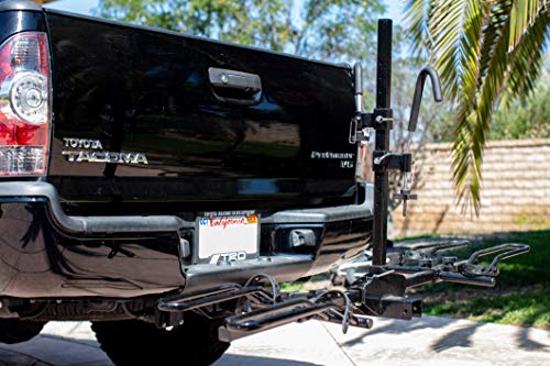 MaxxHaul 50027 Hitch Mount Bike Rack Platform Style 2-Bike Rack for Cars Trucks SUVs Minivans with Hitch Tightener