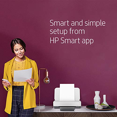 HP Tango Smart Wireless Printer – Mobile Remote Print, Scan, Copy, HP Instant Ink, Works with Alexa(2RY54A),White