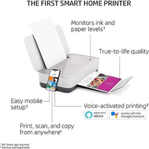 HP Tango Smart Wireless Printer – Mobile Remote Print, Scan, Copy, HP Instant Ink, Works with Alexa(2RY54A),White