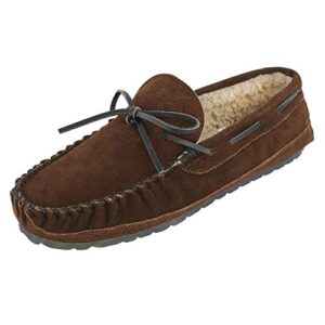 minnetonka men's casey moccasin slippers chocolate 10.5 m