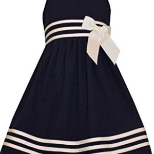 Bonnie Jean Special Occasion Big Girls Dress (Navy, 16 1/2)