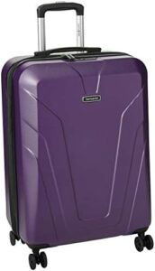 samsonite frontier spinner ladies medium purple polycarbonate luggage bag tsa approved q12050002