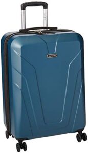 samsonite frontier spinner unisex medium blue polycarbonate luggage bag tsa approved q12045002