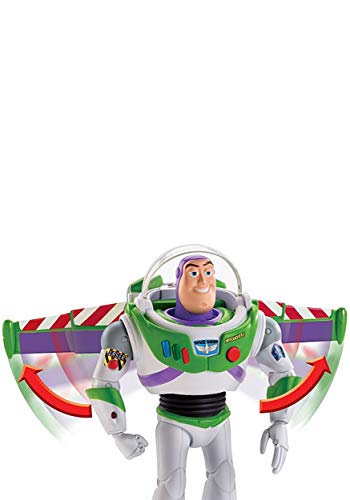 Toy Story Ultimate Walking Buzz Lightyear, 7 in Tall Figure with 20+ Sounds and Phrases, Walking Motion and Expandable Wings, Gift for Kids 3 Years and Older with Expandable Wings