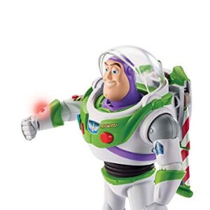 Toy Story Ultimate Walking Buzz Lightyear, 7 in Tall Figure with 20+ Sounds and Phrases, Walking Motion and Expandable Wings, Gift for Kids 3 Years and Older with Expandable Wings