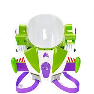 disney pixar toy story 4 buzz lightyear toy astronaut helmet for role-play movie action with jetpack, lights, authentic phrases and sounds [amazon exclusive], multi