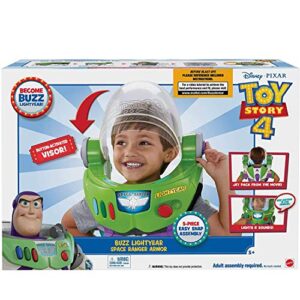 Disney Pixar Toy Story 4 Buzz Lightyear Toy Astronaut Helmet for Role-play Movie Action with Jetpack, Lights, Authentic Phrases and Sounds [Amazon Exclusive], Multi