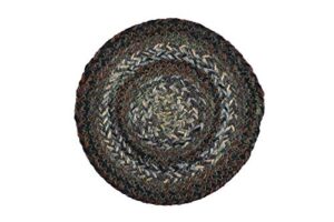 ihf home decor | night shadow premium braided collection | primitive, rustic, country, farmhouse style | jute/cotton | 30 days risk free | accent rug/door mat | 8" round trivets | set of 4