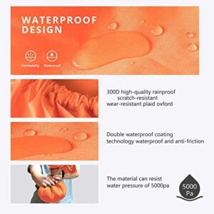 WSZCML Backpack Rain Cover, Upgraded Adjustable Waterproof Backpack Cover (10-90l) (Orange, S (for 10L-25L Backpack))