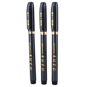 delaman calligraphy pen 3pcs chinese japanese calligraphy shodo brush ink pen writing drawing craft portable pocket