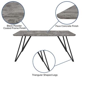 Flash Furniture Cornith 31.5-Inch Dining Table, Faux Concrete Finish (Hgdt01278054)