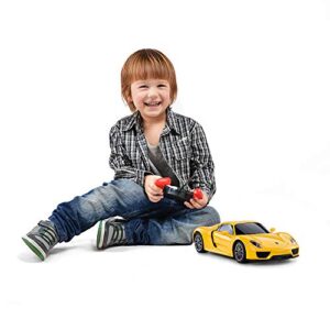 RASTAR Porsche Remote Control Car, 1:24 Scale Porsche 918 Spyder RC Toy Car for Kids - Yellow