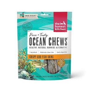the honest kitchen ocean chews™ crispy cod fish skins dog treats, 2.75 oz (beams™)
