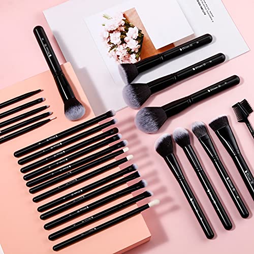 DUcare Professional Makeup Brushes Set 27Pcs Makeup Brush Set Premium Synthetic Kabuki Foundation Blending Face Powder Blush Concealers Eye Shadows Brushes