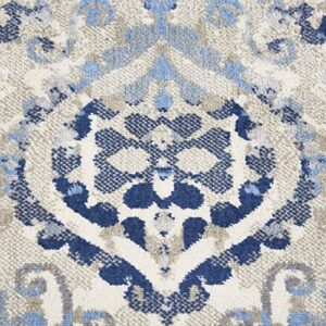 Home Dynamix Melrose Audrey Area Rug, 7'10" Round, Ivory/Blue