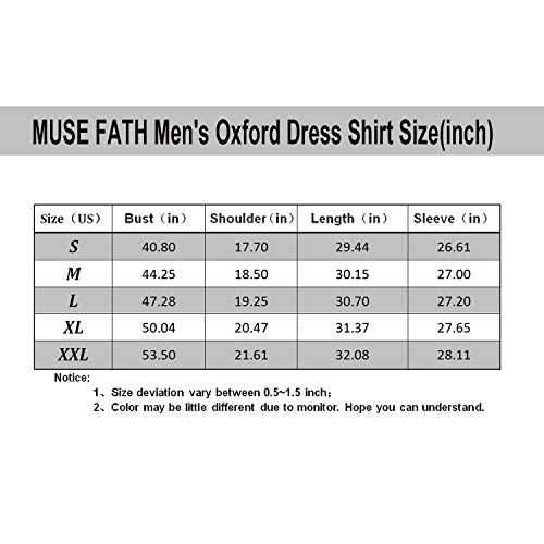 MUSE FATH Men's Button Down Dress Shirt-Cotton Casual Long Sleeve Shirt-Party Dress Shirt-Light Green-XL