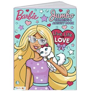 lazy days barbie live life with love coloring and activity book - 96 pages