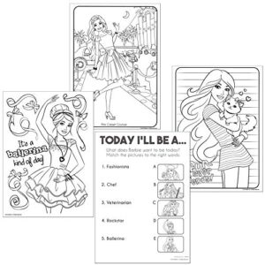 Lazy Days Barbie Live Life with Love Coloring and Activity Book - 96 Pages